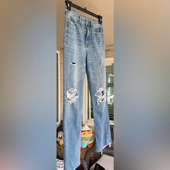 American Eagle Outfitters Blue Baggy Jeans - Picture 3 of 13